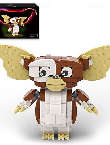  Ensemble de blocs de construction d'action de petit monstre, kit de construction de petit elfe maléfique, jouets de blocs de construction pour animaux de compagnie de Noël à faire soi-même, figurines