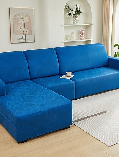  Sofabezug aus PU-Leder für Sofakissen, wasserdicht, elastischer Sofabezug, Zweisitzer-Sofa, Möbelschutz für das Wohnzimmer