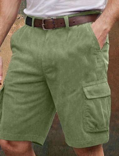  Herren Cargo Shorts Kurze Hosen Shorts Kurze Hosen Kurze Hose für Wanderer Elastische Taille Multi Pocket Farbblock Glatt Atmungsaktiv tragbar Knielänge Outdoor Casual Täglich Modisch Strassenmode