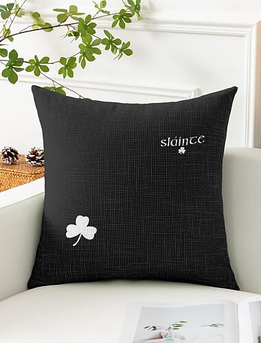  Tag des heiligen Patrick Dekorative Wurfkissenbezüge 1PC Weicher quadratischer Sofakissenbezug Kissenbezug für Schlafzimmer Wohnzimmer Sofa Stuhl Irische Sláinte
