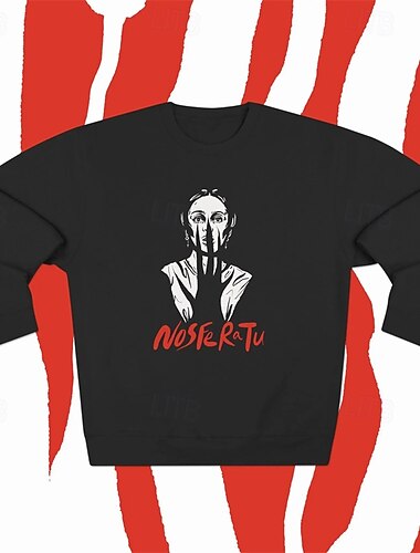  Nosferatu Vampiros Drácula Moletom Pullover Personagem Arte Gráfica Para Homens Mulheres Unisexo Adulto Baile de Máscaras Hot Stamping Casual / Diário