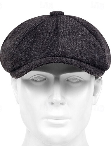  Retro Antiguo Rugido 20s 1920s Boina El gran Gatsby Gángster Normal Hombre Mujer Año Nuevo Mascarada Víspera de año nuevo Despedida de Soltera Festival Adulto Sombrero Todas las Temporadas