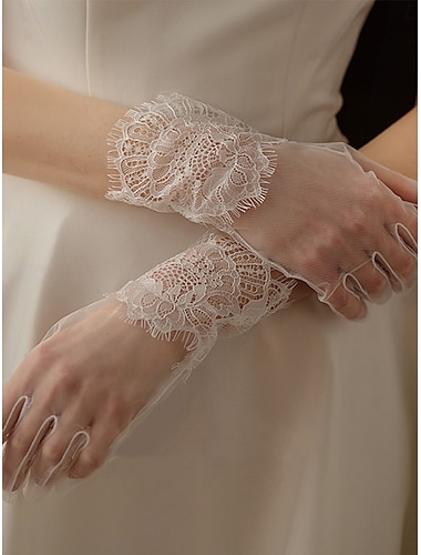  Dentelle Longueur Poignet Gant Elégant / Style classique Avec Couleur Pure Gants de Mariage / Fête