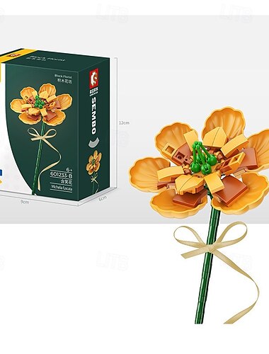  Blumenstrauß-Baukästen - Blumenstrauß, botanische Bausteine, Spielzeug, künstliche Blumen, Heimdekoration, Valentinstag, Muttertag, Geburtstagsgeschenke für Erwachsene und Mädchen