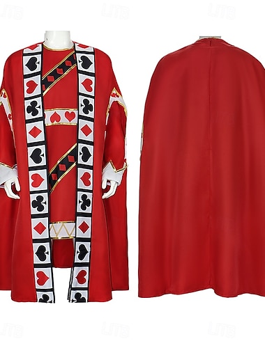  Alice in Wonderland Sprookje Koning van Harten Cosplay kostuum Outfits Cosplay Film cosplay for Voor heren Volwassenen Maskerade Prestatie Evenement / Feest