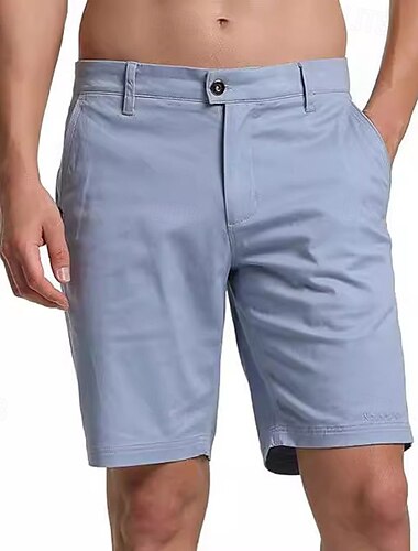  Herren Shorts Kurze Hosen Chino Bermuda Shorts Bermudas Arbeitsshorts Gerade geschnitten Glatt Feuchtigkeitsableitung tragbar Knielänge Outdoor Geschäft Täglich Modisch Strassenmode Schwarz Weiß