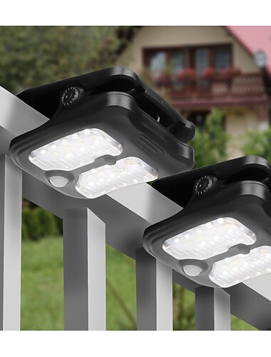  Solarbetriebenes intelligentes Licht mit Bewegungssensor, Mückenschutz, einstellbarer Helligkeit, energiesparend für Gärten, Terrassen und Parks im Freien