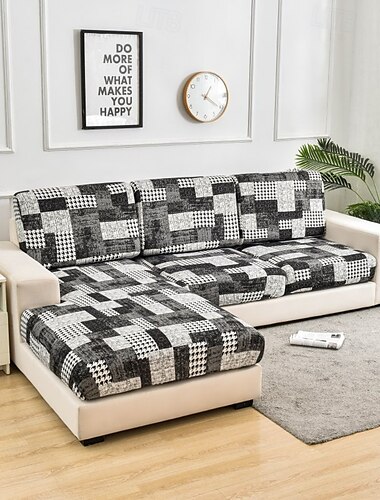 Funda de cojín para sofá de sala de estar, protector de muebles de licra, elástica, extraíble, en forma de L, para sillón esquinero.