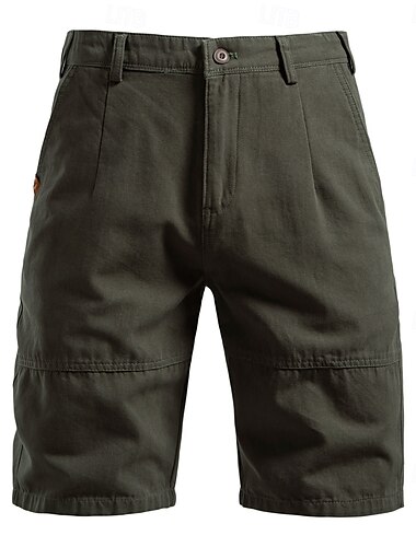  Herren Cargo-Shorts Patchwork Reißverschluss Tasche Einfarbig Knielang Hochzeit Outdoor Party Urlaub Vintage Hellkaki Schwarz Mikroelastisch