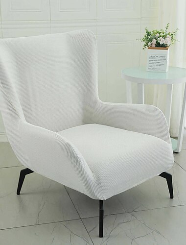  høy stretch wingback stoltrekk jacquard høyrygg lenestol slipcovers 1 stk moderne enkelt sofatrekk vaskbare møbelbeskyttere til stue soverom