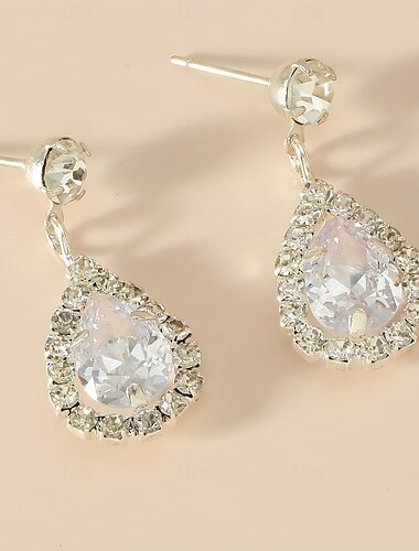  Damen Ohrring Geometrisch Freude Elegant Stilvoll Ohrringe Schmuck Silber Für Party