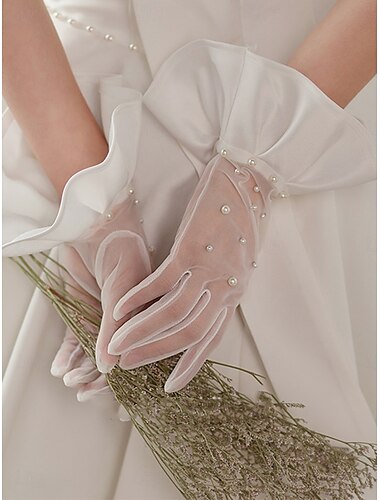  Dentelle Longueur Poignet Gant Elégant / Style classique Avec Couleur Pure Gants de Mariage / Fête