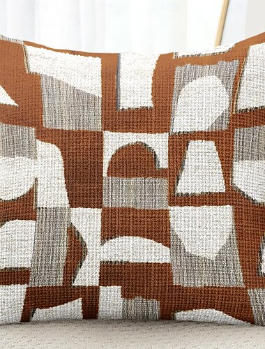  Geometrische dekorative Kissencover 1PC weiches quadratisches Sofa-Kissenbezug für Schlafzimmer Wohnzimmer Sofa Stuhl