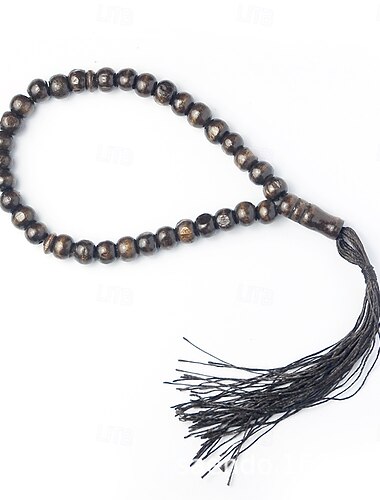  Tulsi Japa Mala Gebetsperlen 33 90 Perlen Dubai islamischer arabischer muslimischer Ramadan Erwachsene Unisex-Armbänder Halskette Accessoire