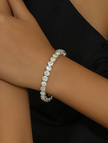  Bracelet Bracelets Femme Géométrique Précieux Punk Mode mode Bracelet Bijoux Argent pour Soirée