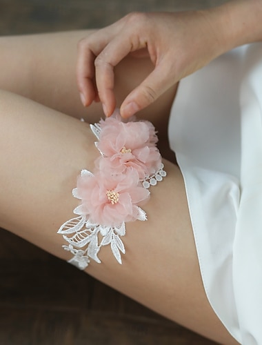  Chiffon leuke Style Bruiloft kousenband Met Bloemen Kousenbanden Bruiloft / Feest / Uitgaan