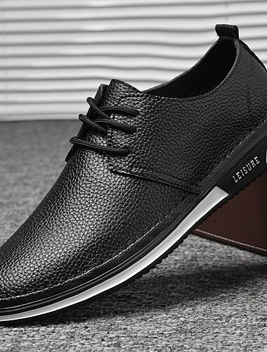  Freizeit-Sneaker für Herren aus weißem Kunstleder mit Schnürung, bequeme rutschfeste Schuhe mit Gummisohle, ideal für den Alltag und die Freizeit