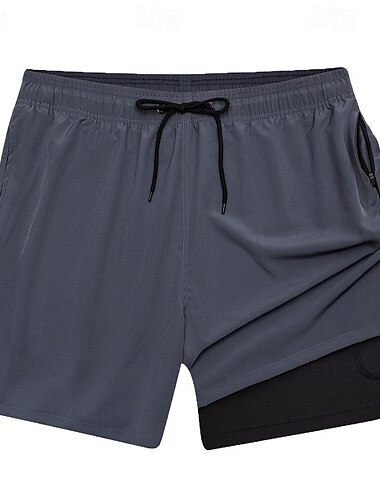  Herren Bademode Surfshorts Badehose Schwimmshorts kurz Surfshorts Unten Kordelzug Mit Taschen Schwimmen Surfen Strand Wassersport Einfarbig Sommer Frühling