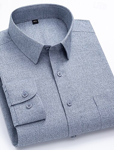  Hombre Camisa Camisa para Vestido Abotonar la camisa Plano Boda Fiesta Rojo Azul Real Azul Azul cielo Manga Larga Diseño Primavera Otoño Ropa Bolsillo delantero