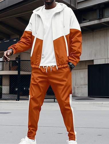  Hombre Pantalones deportivos Pantalones activos Pantalones de Deporte Conjunto Bolsillo Correa Cintura elástica Bloque de color Comodidad Deporte Diario Moda Casual Negro Vino Microelástico