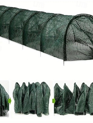  2 in 1 draagbare kasbescherming tegen zonnewarmte, tuintunnel schaduwnetafdekking met snelontgrendelingstechnologie, rijafdekkingen voor groentenplantenafdekking tegen de zon