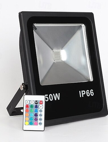  1шт 50 W Внешние настенные светильники LED прожекторы Свет газонные Дистанционно управляемый Диммируемая Декоративная Поменять 220-240 V 110-120 V двор Сад Подходит для ваз и аквариумов 100