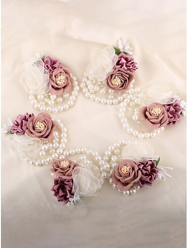  Bruiloft pols bloemen Pols Corsage Bruiloft / Evenement / Feest Stoffen Bloemenstijl
