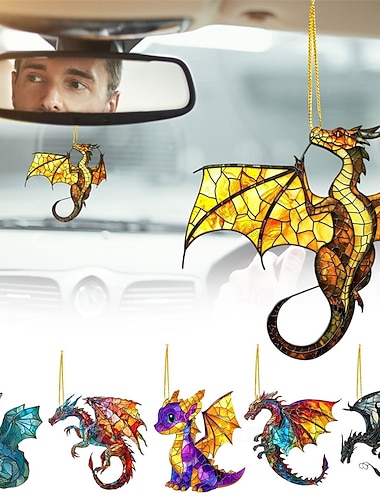  starfire dragon סדרת אומנות תליון אקרילי - עיטור תליון רכב