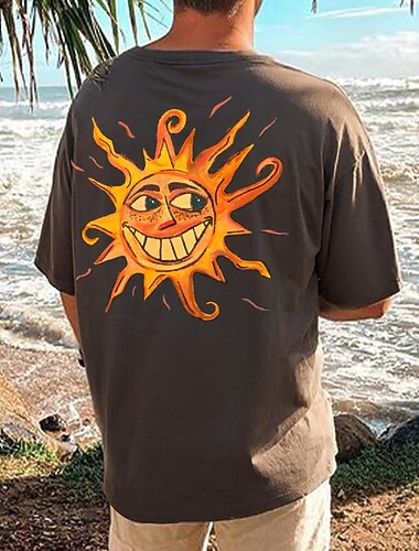  Hombre Sol maorí Camiseta Manga Corta Camiseta Impresión 3D Cuello Barco Camisa Tropical Hawaiano Vacaciones Calle Diario Negro Gris Verano Primavera Ropa S M L XL XXL XXXL