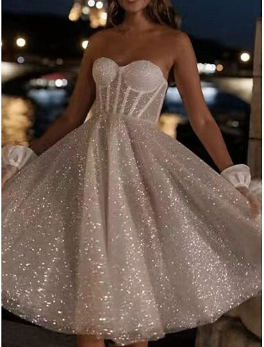  Hochzeitskleider Ballkleid Schulterfrei Reguläre Träger Kirchen Schleppe Tüll Brautkleider Mit Plissee Gerafft 2025