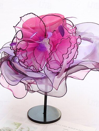  Palarie organza Palarie de soare Serată Concediu Petrecere ceai cocktail Elegant Epocă Drăguţ Cu Floral Diadema Articole Pentru Cap