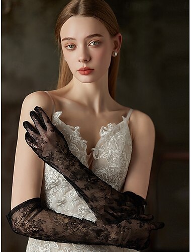  Spitze Handgelenk-Länge Handschuh Elegant / Klassicher Stil Mit Pure Farbe Hochzeit / Party-Handschuh
