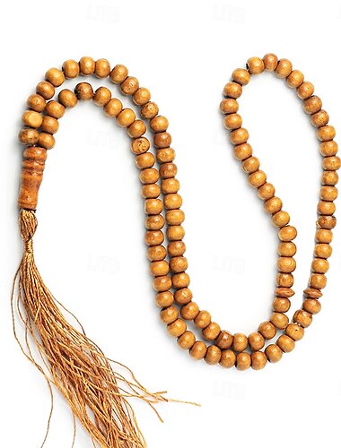  Tulsi Japa Mala Gebetsperlen 33 90 Perlen Dubai islamischer arabischer muslimischer Ramadan Erwachsene Unisex-Armbänder Halskette Accessoire