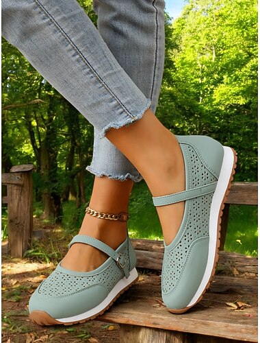  sneakers traforate da donna – eleganti scarpe da passeggio con cinturino e vestibilità comoda, ideali per attività all'aperto e per l'uso quotidiano