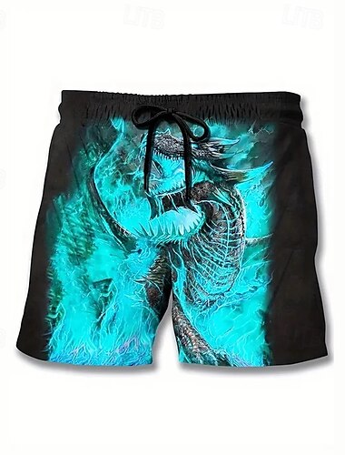  Herren Bademode Surfshorts Badehose Schwimmshorts kurz 4-Wege-Stretchgewebe Surfshorts Unten Kordelzug Mit Taschen Schwimmen Surfen Strand Wassersport Bedruckt Sommer Frühling