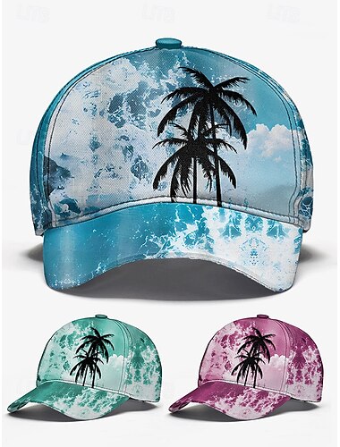  tropische palmboom honkbalpet – zomers geïnspireerd ontwerp, verstelbare pasvorm, comfortabel en lichtgewicht, ideaal voor mannen en vrouwen, perfect voor stranddagen en buitenactiviteiten