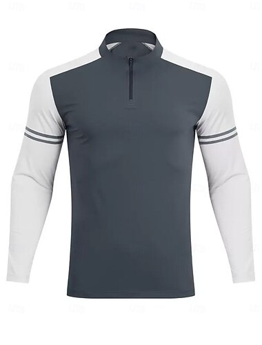  Herren poloshirt Weiß Marineblau Grau Langarm Shirt Golfkleidung, Kleidung, Outfits, Kleidung