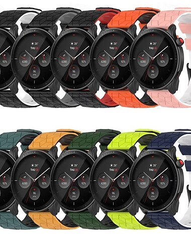  Cinturino per orologio  per Samsung Galaxy Watch 7/6/5/4 40/44mm, Galaxy Watch 5 Pro 45mm, Galaxy Watch 6/4 Classic 42/46/43/47mm, Watch 3, Active 2, Gear S3 S2 Silicone Sostituzione Cinghia