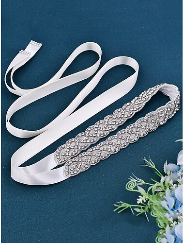  Brautgürtel mit Kristall-Strasssteinen – eleganter Hochzeitskleidgürtel für Damen – perfekt für Brautkleider, Hochzeiten und besondere Anlässe