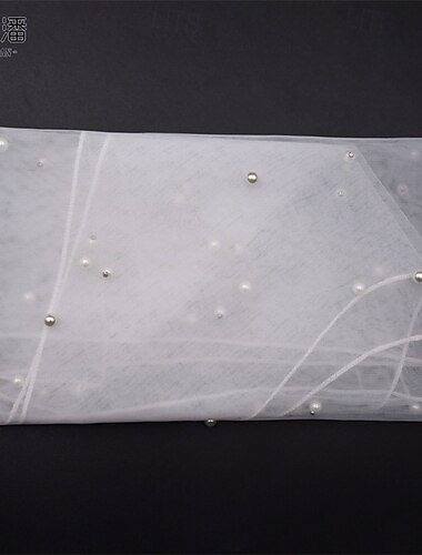  Perlen-Brautschal, weicher Tüll, Abendkleid-Schal, Brautschal, Hochzeits-Wraps, Damenmode-Capes
