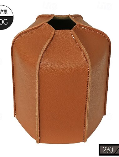  1 Stück flache Gasflaschenhülle aus Leder für Outdoor-Camping, langlebige Schutzhülle, wetterbeständig, stilvoll und praktisch, schützt die Gasflasche vor Kratzern und Beschädigungen, ideal für