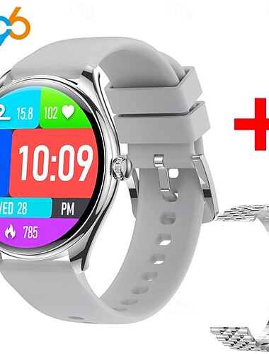  696 MT55 Relógio inteligente 1.43 polegada Relógio inteligente Bluetooth ECG + PPG Podômetro Aviso de Chamada Compatível com Android iOS Feminino Masculino Chamadas com Mão Livre Lembrete de Mensagem