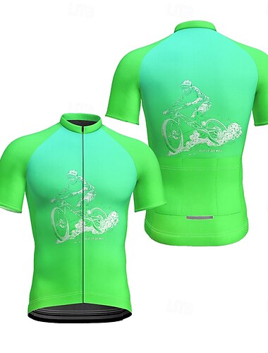  Per uomo Maglia da ciclismo Manica corta Bicicletta Maglietta Maglietta / Maglia con 3 tasche posteriori Ciclismo da montagna Traspirante Asciugatura rapida Design anatomico Ad alta capillarità Viola