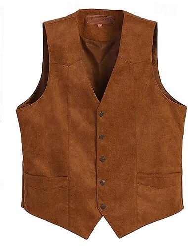  Herren Weste Urlaub Täglich Hochzeitsfeier Verabredung Modisch Brautkleider schlicht Frühling Herbst Knopf Tasche Nylon Komfortabel Glatt Einreiher - 1 Knopf V Ausschnitt Regular Fit Schwarz Leicht