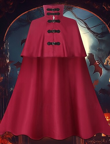  Retro Vintage Mittelalterlich Renaissance Umhang Kapuzencape Schals Ren Faire Ranger Elfen Bogenschießen Einfarbig Herren Damen Keltisch Vikinger Fantasie Halloween LARP Erwachsene Schal Ganzjahres