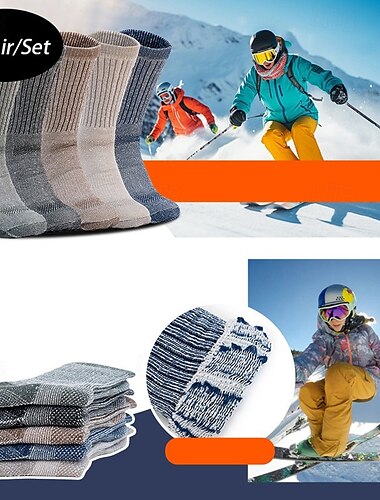  Hombre Calcetines de  Esquí Al aire libre Invierno A prueba de resbalones Mantiene abrigado Calcetas para Camping / Senderismo Snowboard Deportes de Invierno