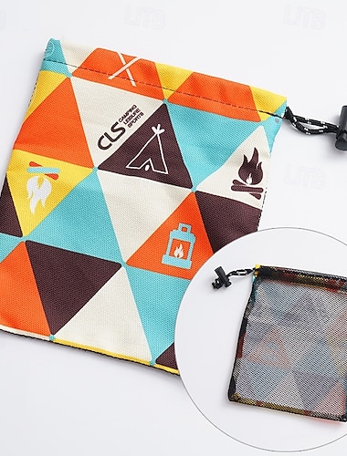  Bolsa organizadora de viaje de nailon impermeable, 1 unidad o 4 unidades, bolsa de almacenamiento para acampar al aire libre para ropa y artículos de tocador &accesorios