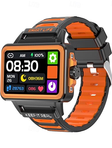  696 S666 Smartklokke 1.57 tommers Smartklokke blåtann Skritteller Samtalepåminnelse Søvnmonitor Kompatibel med Android iOS Unisex Håndfri bruk Meldingspåminnelse IP 67 43mm Urkasse