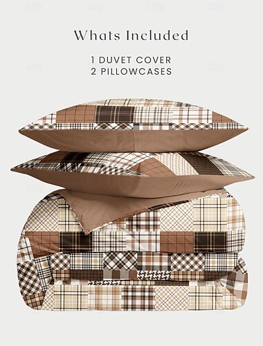  Geometric Duvet Cover Full Size Bedding Set Bed Sets Quilt Cover Soft Lightweight Comforter Cover with 2 Pillowcases for Summer Spring