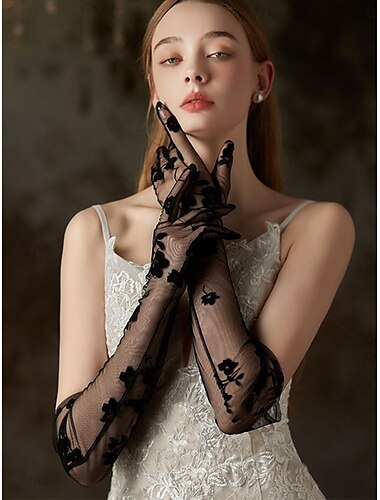  Dentelle Longueur Poignet Gant Elégant / Style classique Avec Couleur Pure Gants de Mariage / Fête